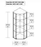 Zenobia 4-shelf Curio Cabinet Display Case Black