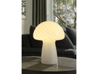 Kanaby Mushroom Shaped Glass Bedside Table Lamp White