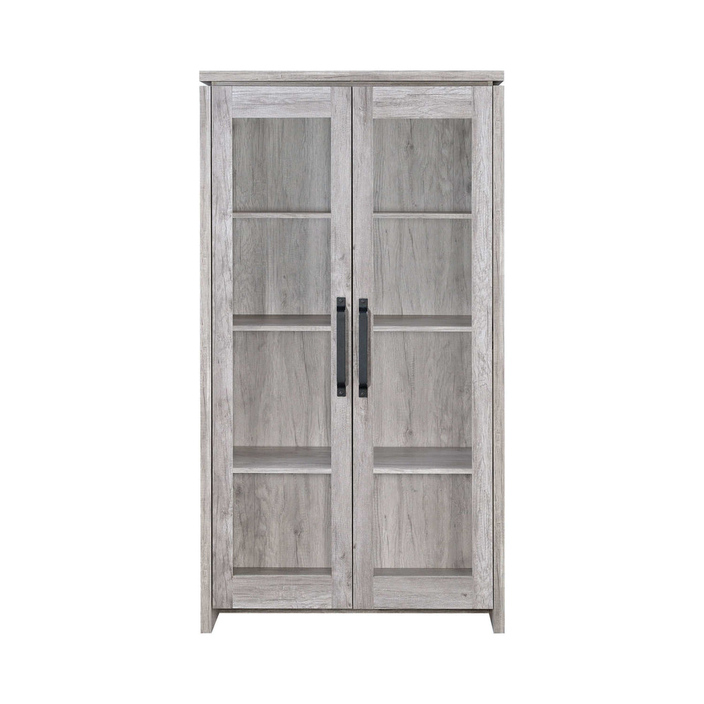 Alejo 2-door Engineered Wood Tall Cabinet Grey Driftwood