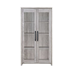 Alejo 2-door Engineered Wood Tall Cabinet Grey Driftwood
