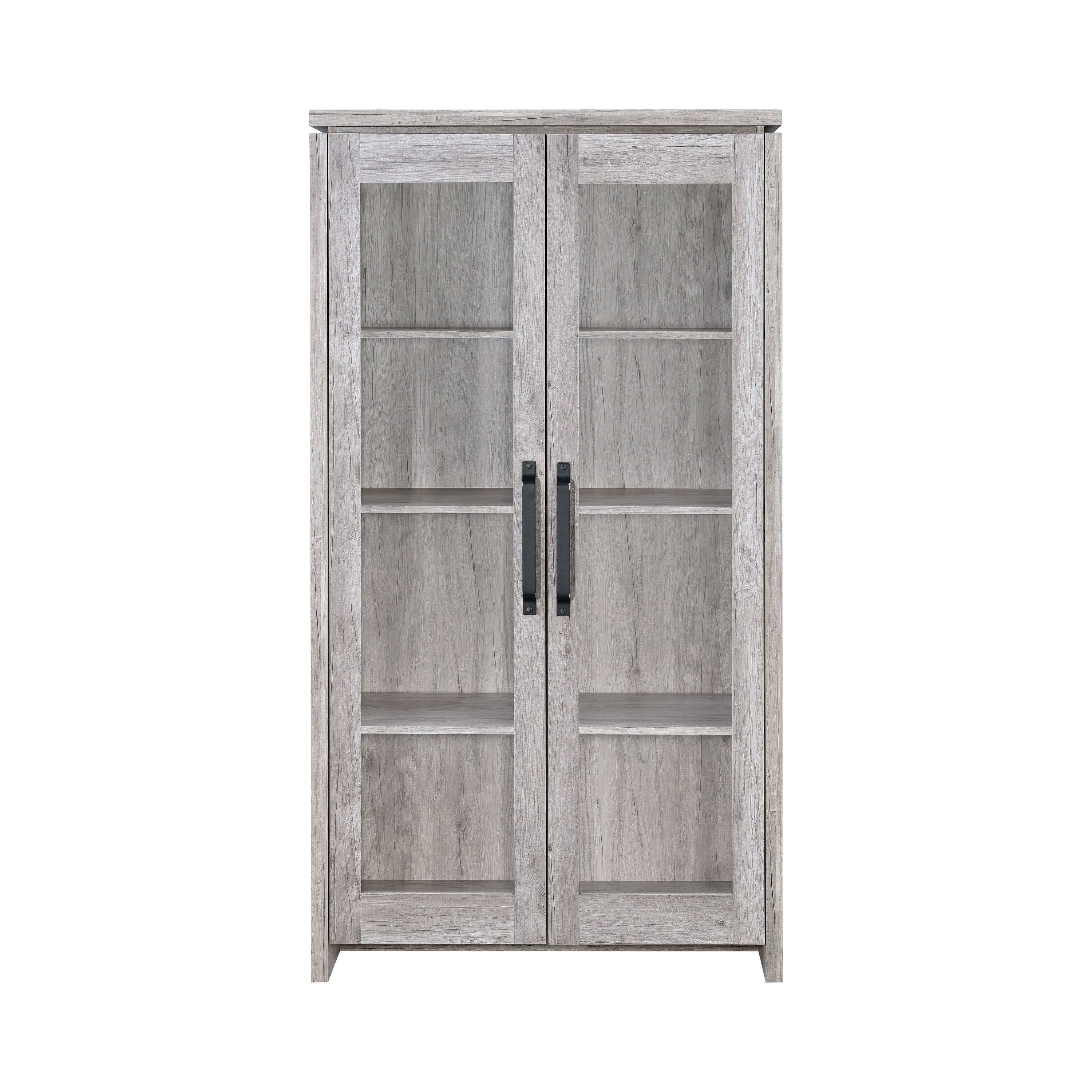 Alejo 2-door Engineered Wood Tall Cabinet Grey Driftwood
