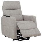 Dayes Upholstered Power Lift Recliner Chair Taupe