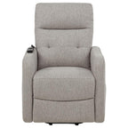 Dayes Upholstered Power Lift Recliner Chair Taupe