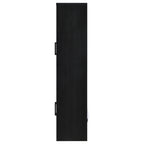 Riva 4-door Tall Accent Display Cabinet LED Lighting Black