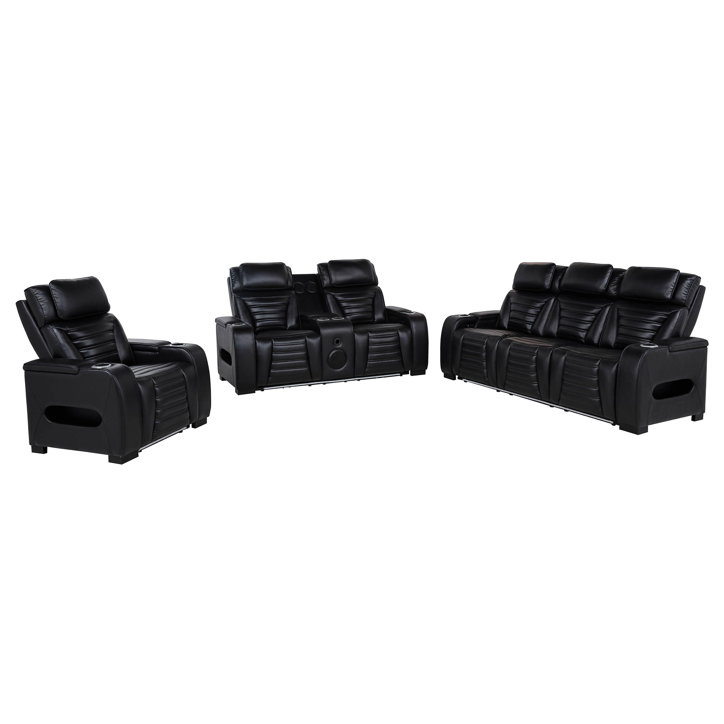 Zuma Faux Dual Power LED Sofa