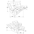 Lawrence Charcoal Motion Loveseat