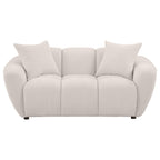 Destino Chenille Upholstered Splayed Arm Loveseat Greige