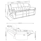 Bahrain Charcoal Motion Sofa