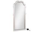 Evangeline Full Length LED Light Floor Mirror Silver Oak