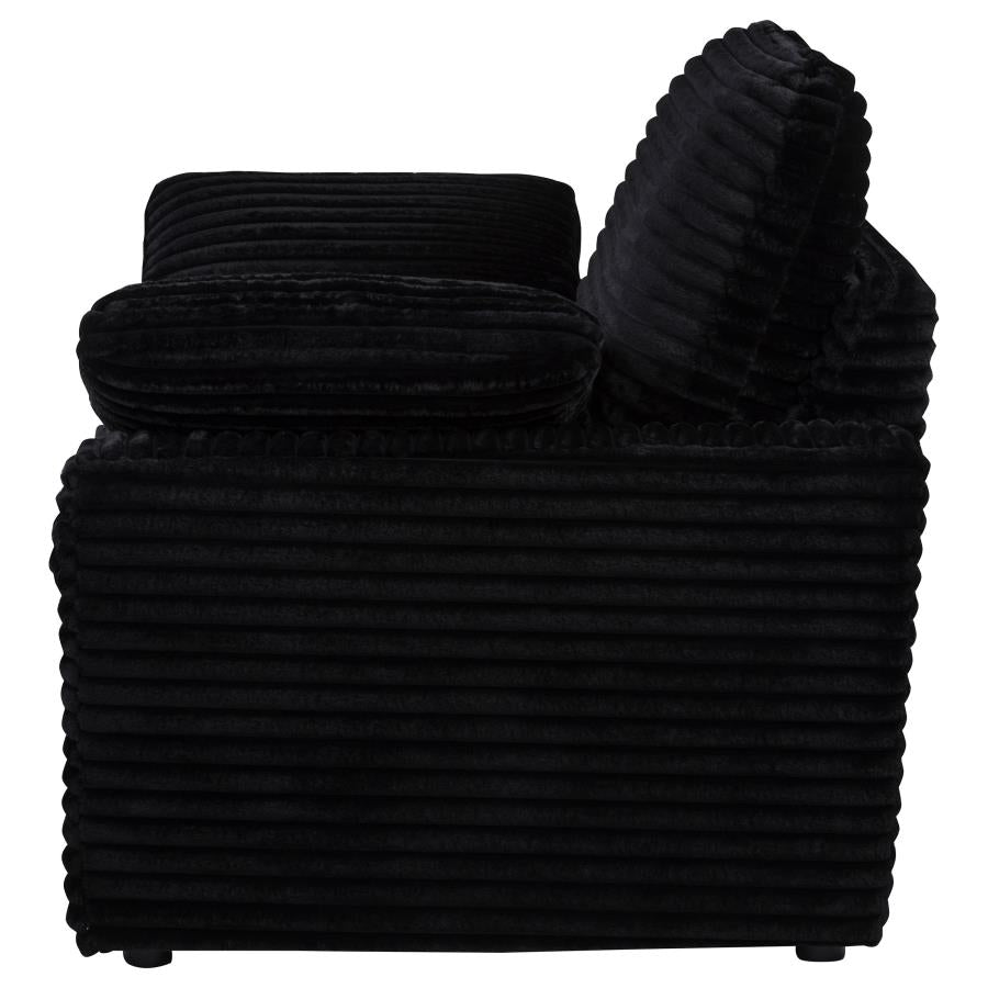 Collins Upholstered Power Recliner Chair Black