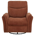 Adler Rust Upholstered Power Swivel Glider Recliner