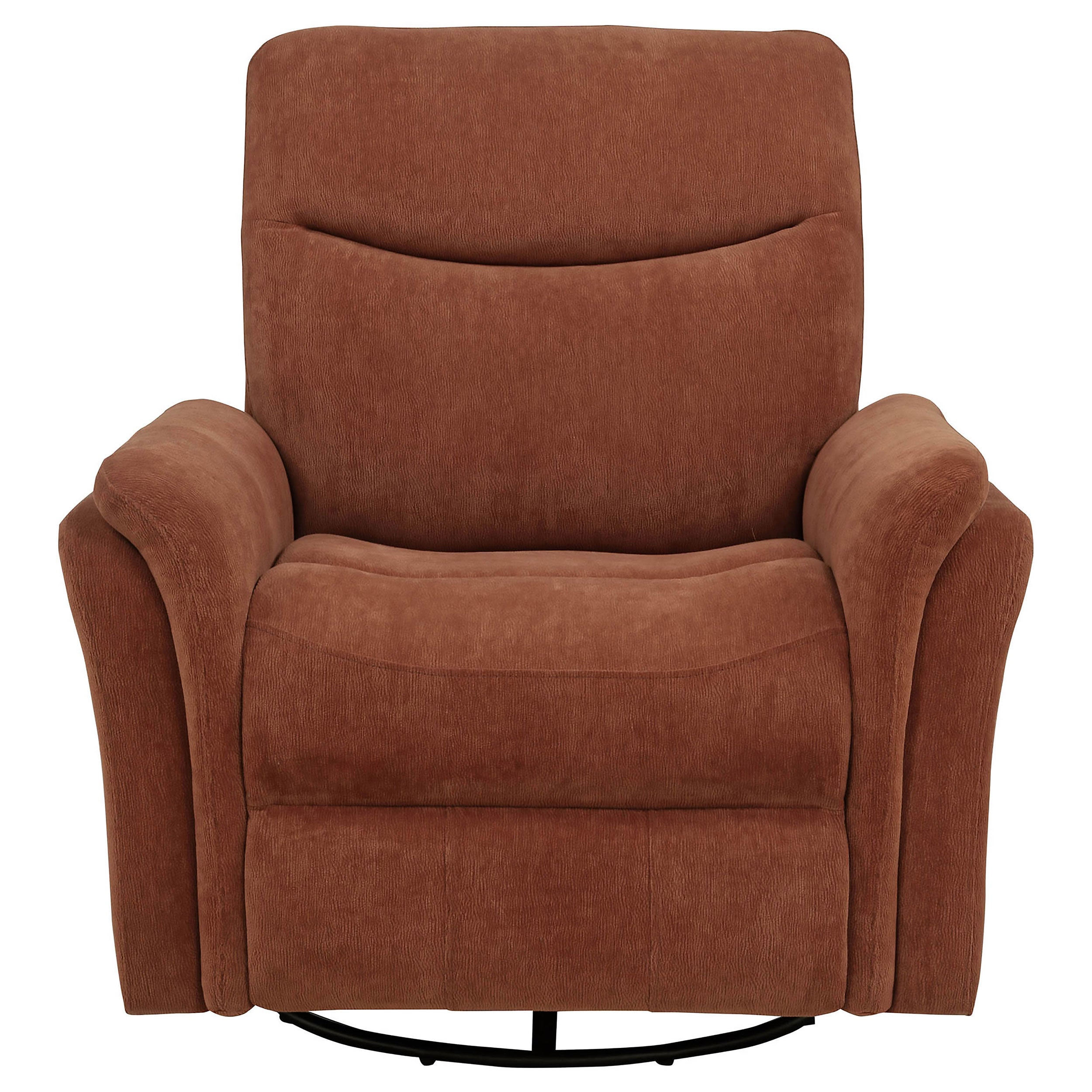 Adler Rust Upholstered Power Swivel Glider Recliner
