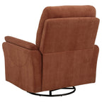 Adler Rust Upholstered Power Swivel Glider Recliner