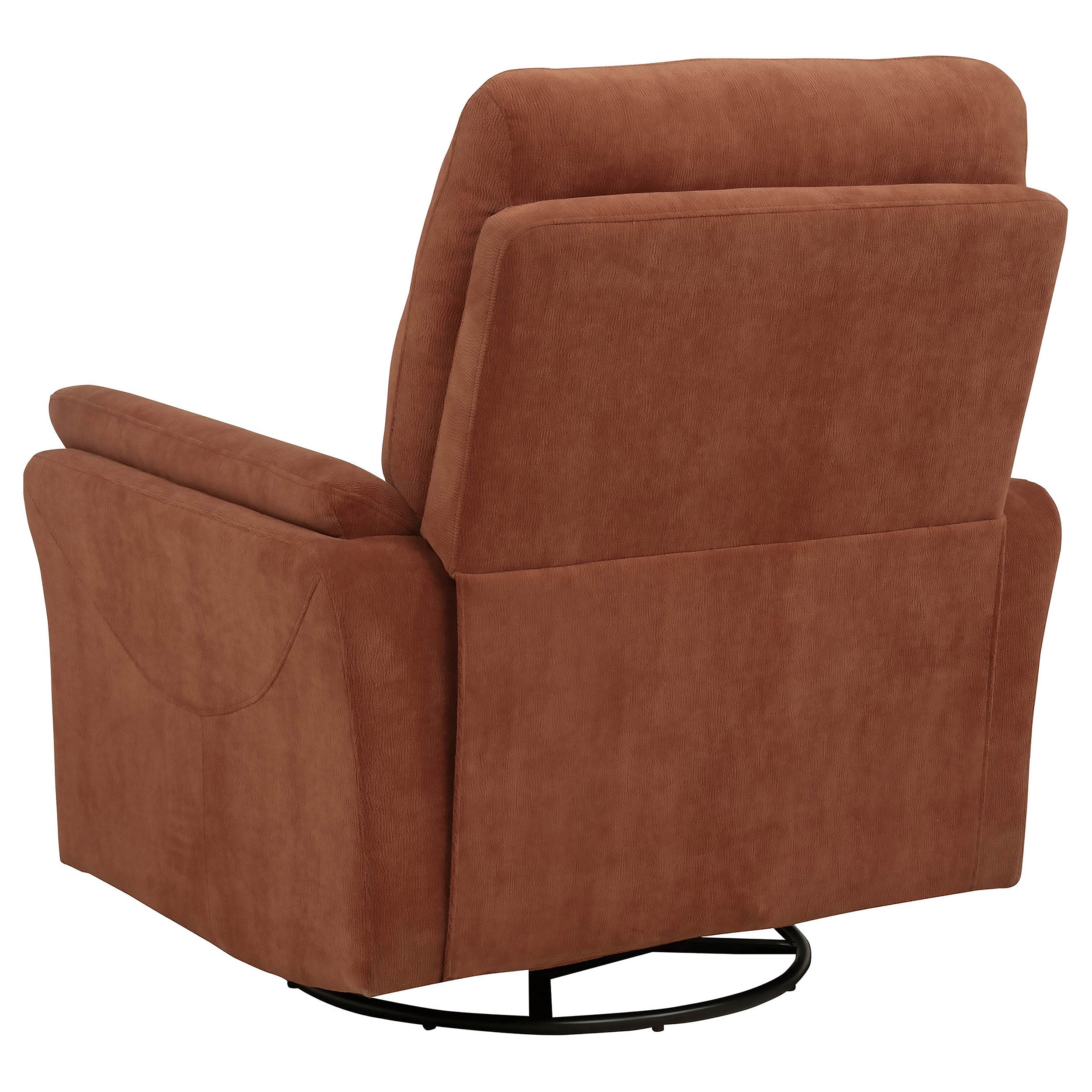 Adler Rust Upholstered Power Swivel Glider Recliner