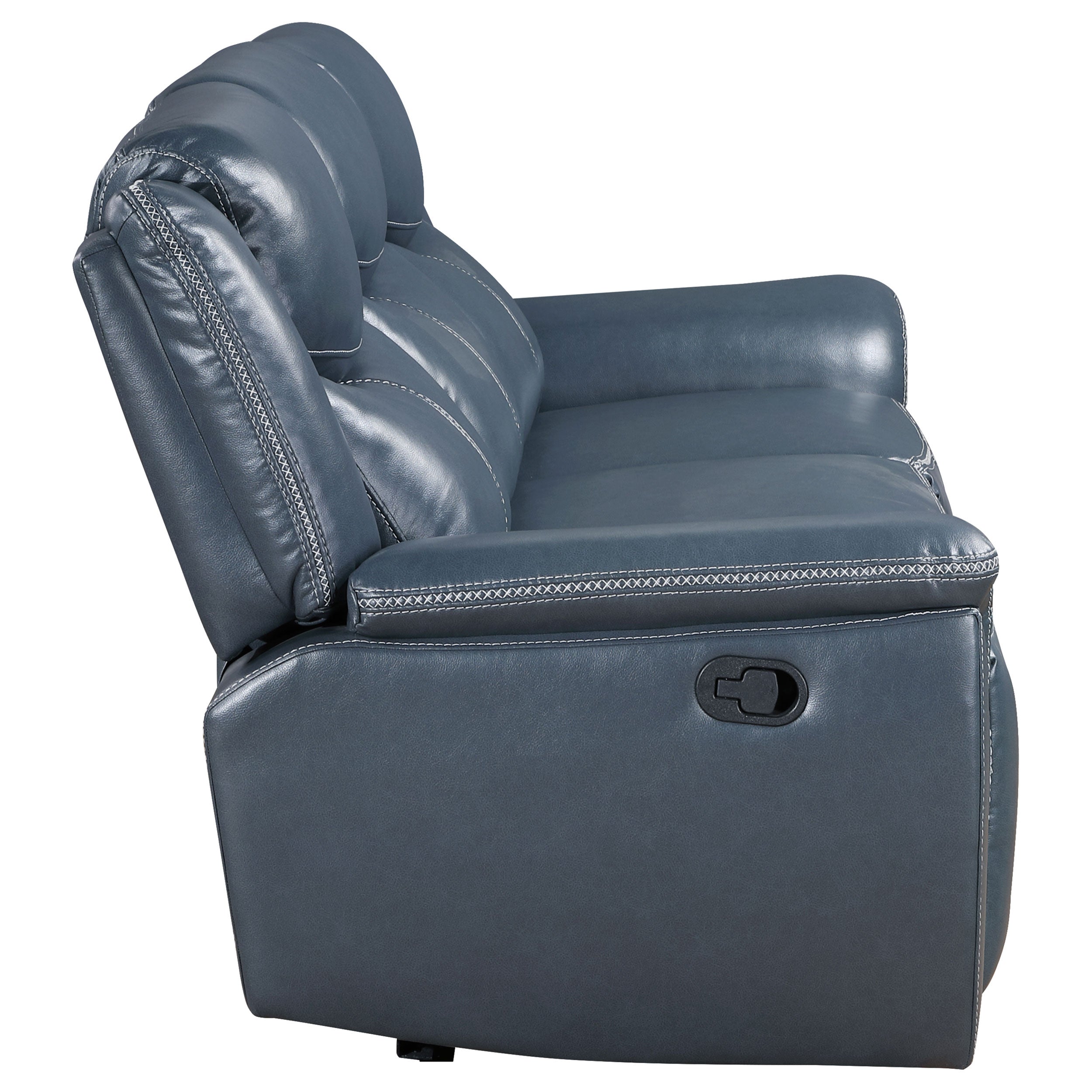 Sloane 2-piece Upholstered Reclining Sofa Set Blue