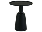 Ixia Round Solid Mango Wood Accent Side Table Black Stain