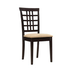 Kelso Lattice Back Dining Side Chair Cappuccino (Set of 2)