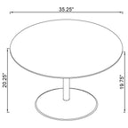Ganso Round Metal Coffee Table With Tempered Glass Top Black