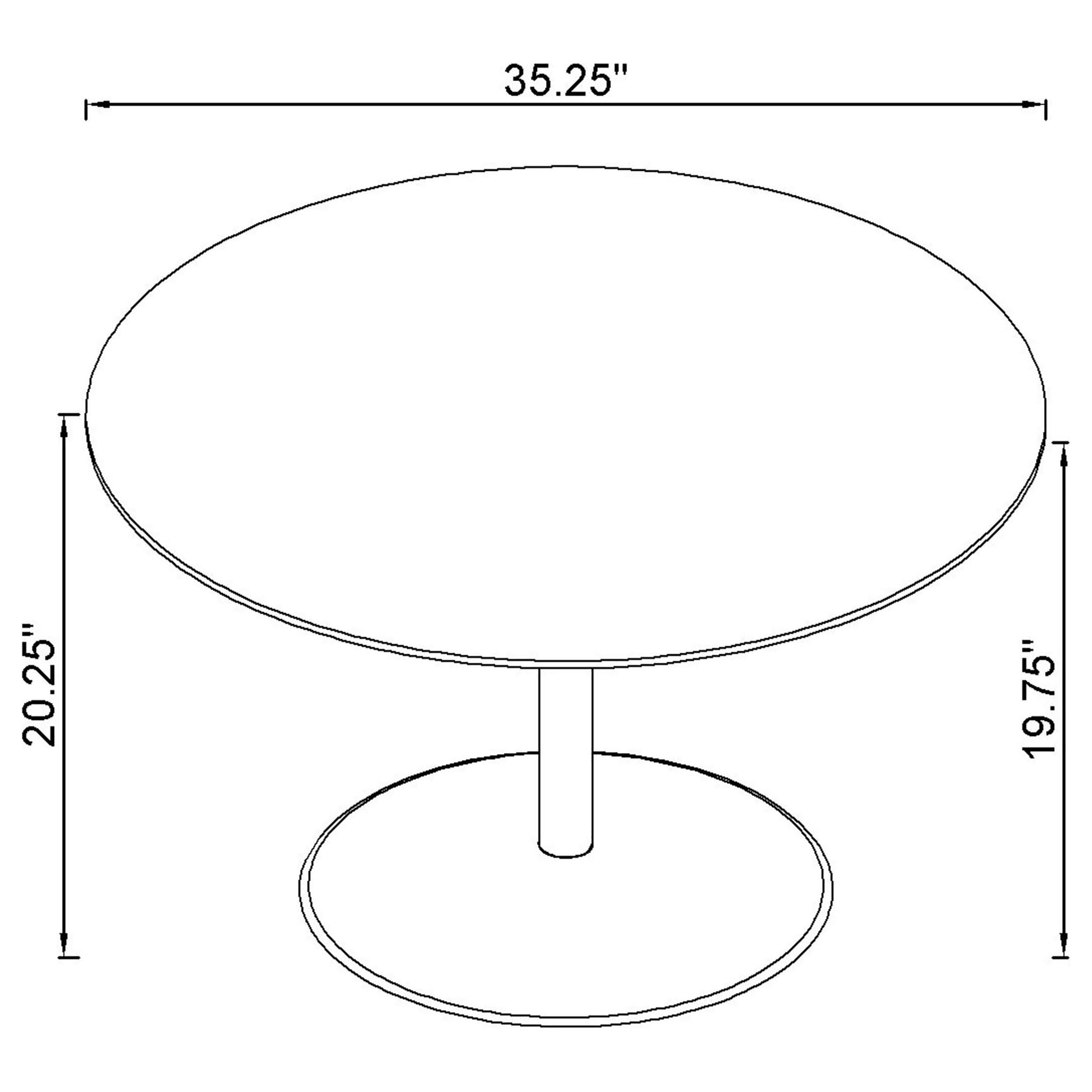 Ganso Round Metal Coffee Table With Tempered Glass Top Black
