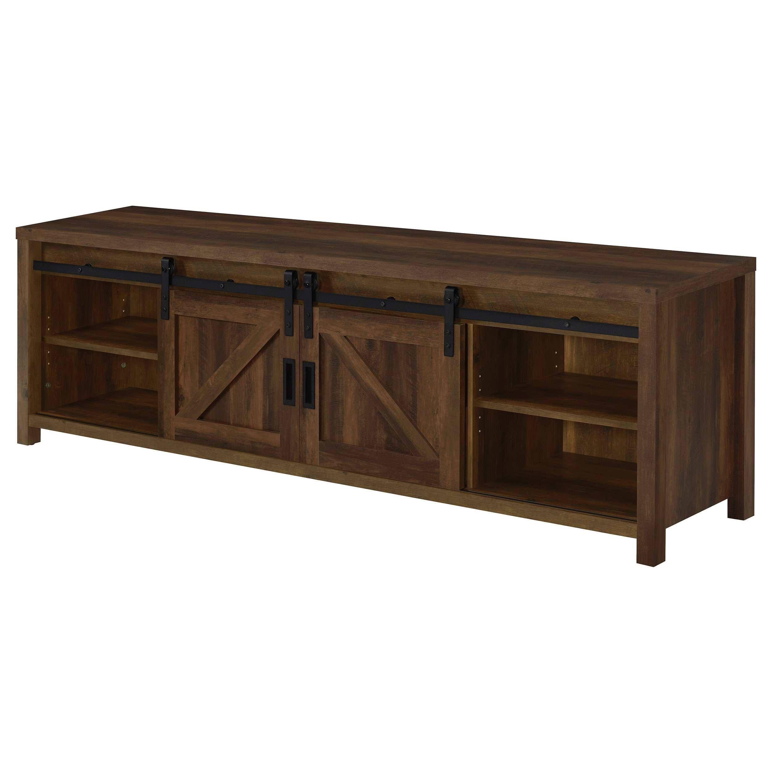Madra 2-door Engineered Wood 79-inch TV Stand Distressed Pine