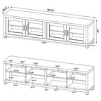 Sachin 4-door Engineered Wood 79-inch TV Stand Distressed Pine