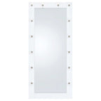 Zayan 32 x 71 Inch Floor Mirror LED Lighting Black Gloss