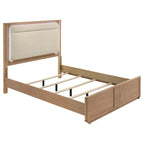Leanne 4-piece Eastern King Bedroom Set Light Oak
