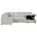 Devonshire Sleeper Sectional Sofa Storage Chaise Camel