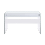 Dobrev 48-inch 2-drawer Writing Desk White High Gloss