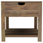 Esther 1-drawer Solid Wood Side End Table Natural Sheesham