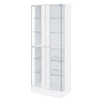 Cabra 4-door LED Curio Display Cabinet White High Gloss