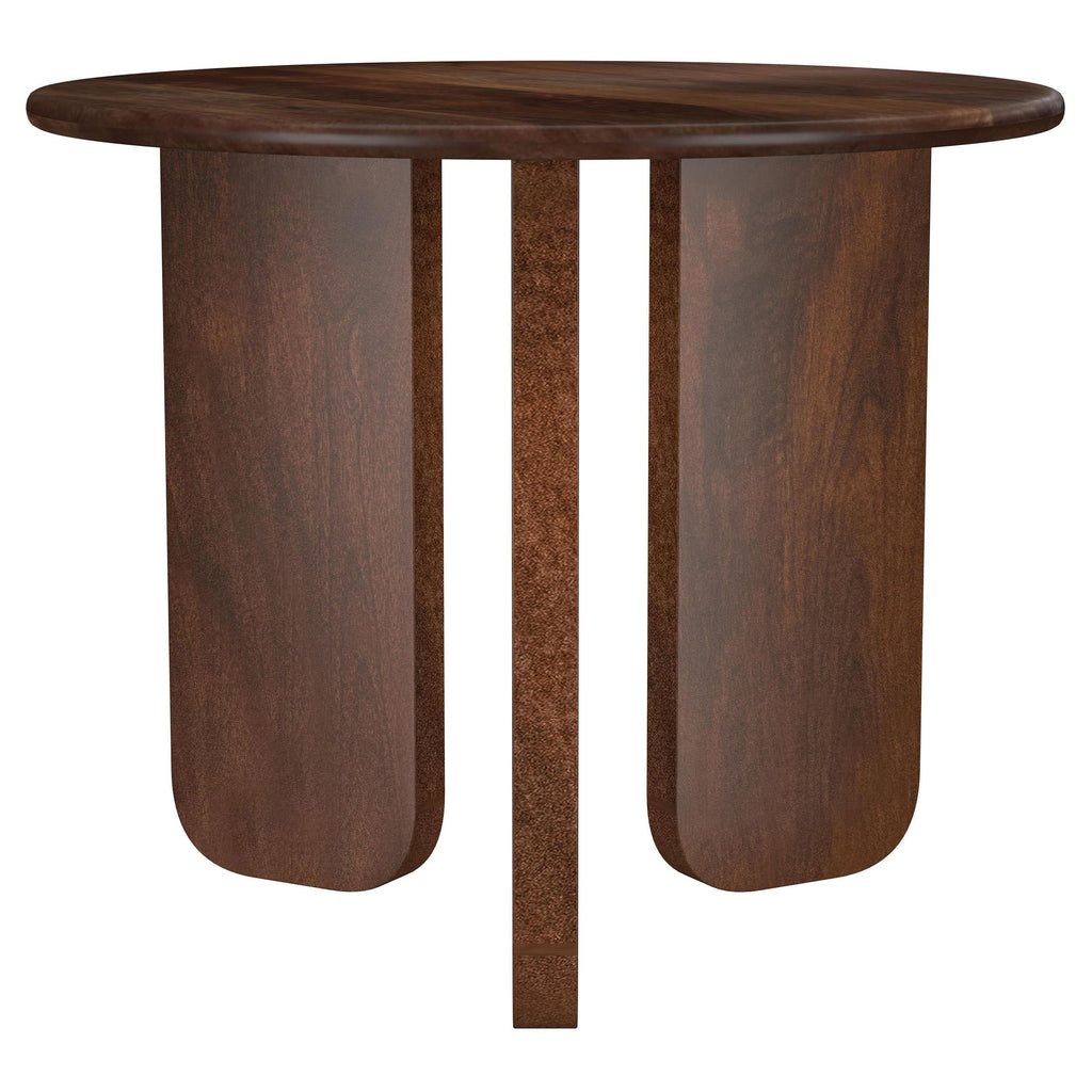 Dale Round Solid Mango Wood Coffee Table Brown