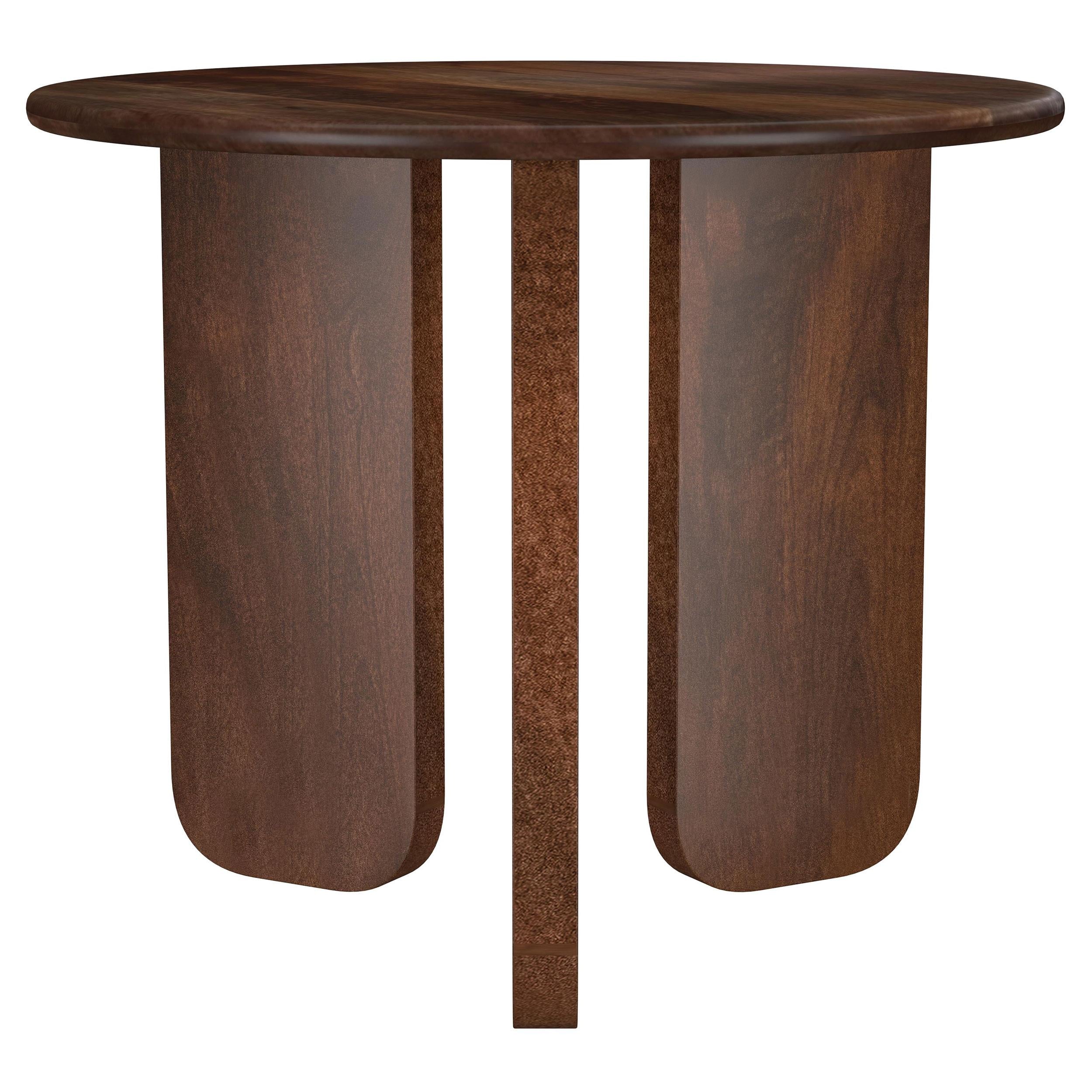 Dale Round Solid Mango Wood Coffee Table Brown