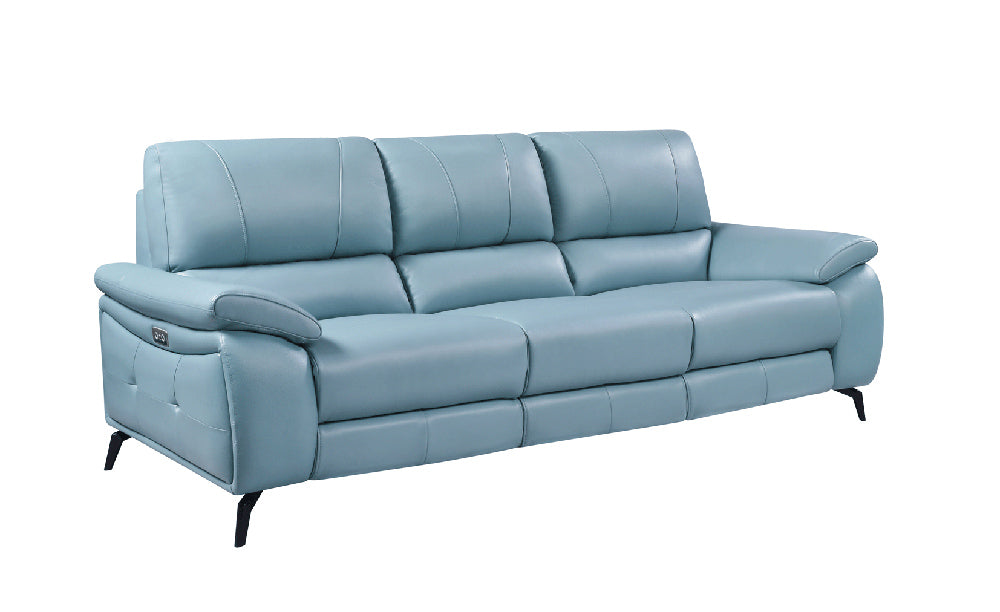 ESF Furniture - 2934 Sofa w/ 2 Electric Recliner in Blue - 29343BLUE