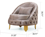 Galaxy Home Vanessa Chair in Taupe