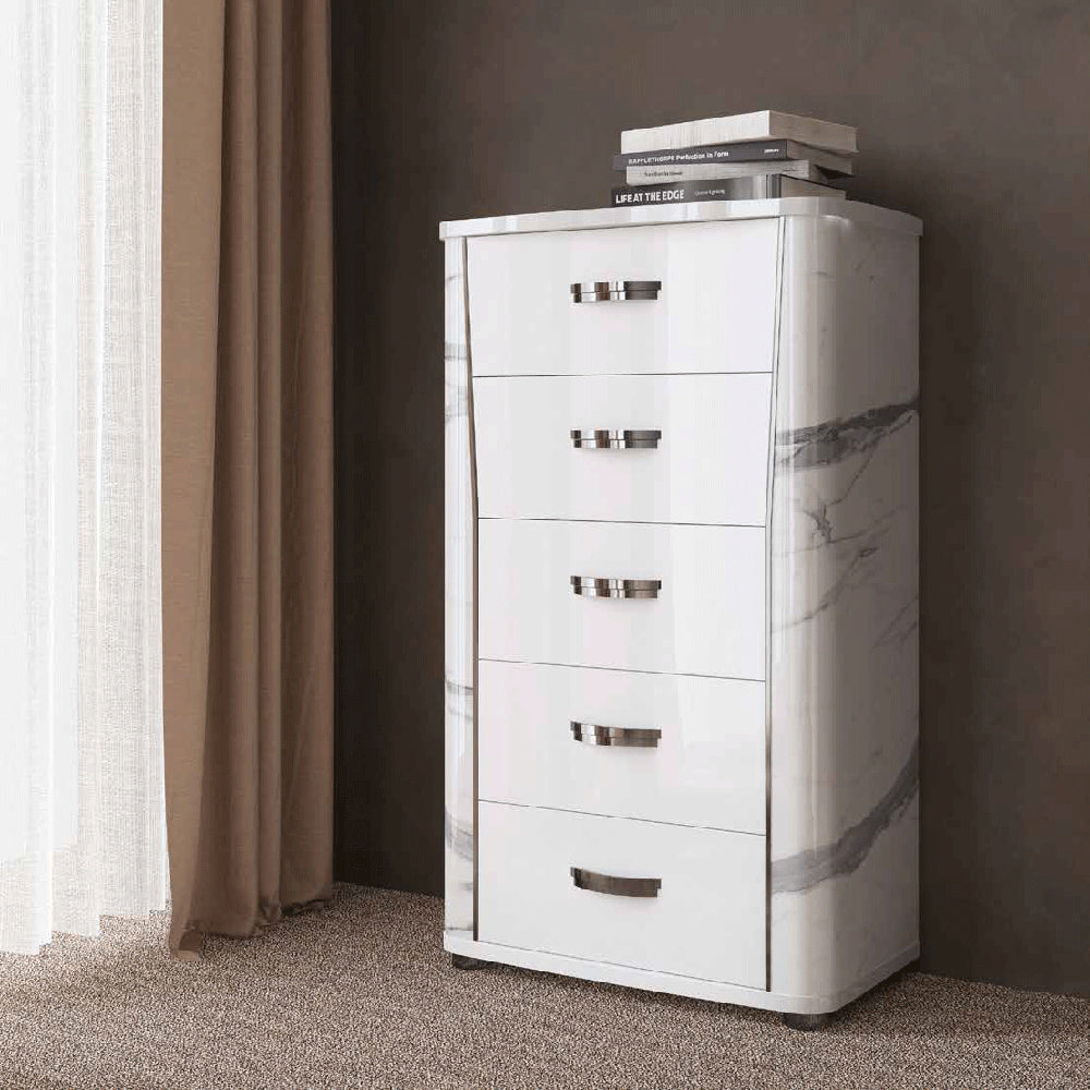 ESF Furniture - Anna Chest in White-Grey - ANNASTATUSCHEST