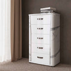 ESF Furniture - Anna 6 Piece Queen Bedroom Set in White-Grey - ANNASTATUSQS-6SET