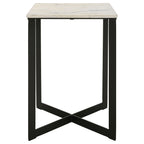 Tobin Square Marble Top Coffee Table White and Black