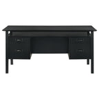 Goodson 64-inch 4-Drawer Double Pedestal Computer Desk Black