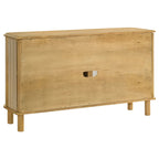 Ervine 3-Door Rope Panel Sideboard Accent Storage Cabinet Natural