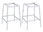 Jovani Acrylic Backless Bar Stool Chrome (Set of 2)