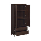 Wadeline 2-door Tall Accent Storage Cabinet Rustic Tobacco