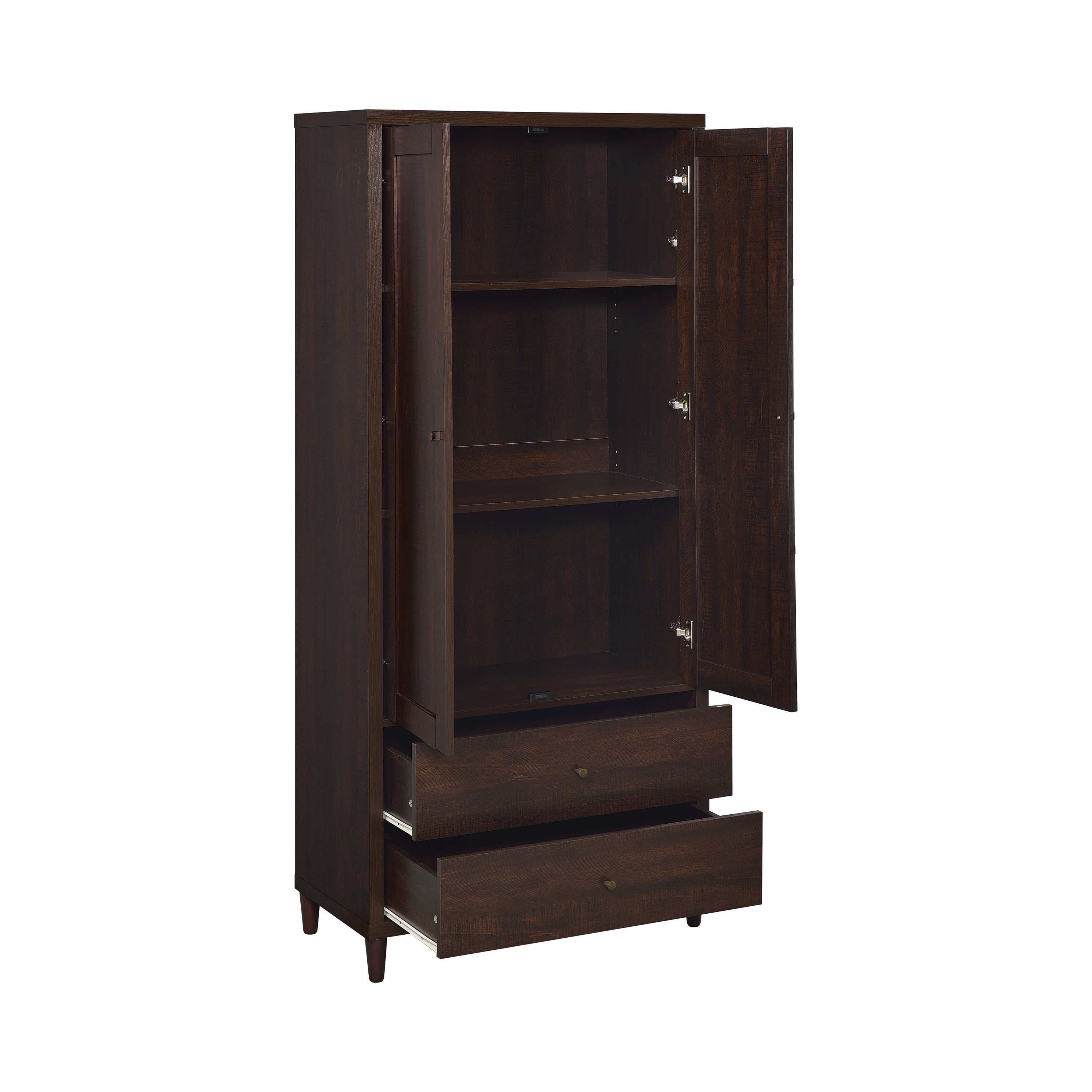 Wadeline 2-door Tall Accent Storage Cabinet Rustic Tobacco