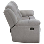 Gilson 2-piece Chenille Upholstered Reclining Sofa Set Grey