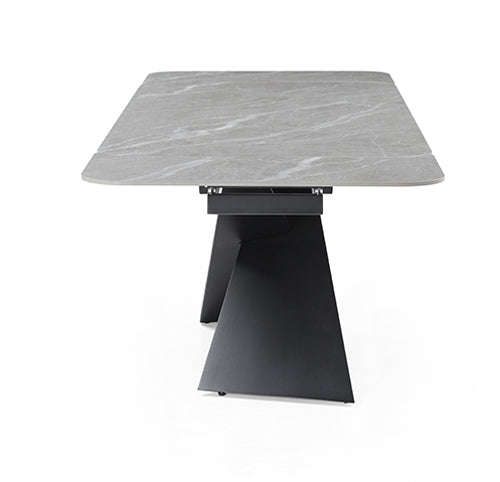 ESF Furniture - 9422 - 9 Piece Dining Table Set in Dark Grey - 9422TABLE-9SET