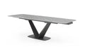 ESF Furniture - Cloud Dining Table Two 16'' Extensions in Light Grey - CLOUDTABLE