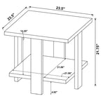 Dawn Square Engineered Wood Coffee Table Mango Brown