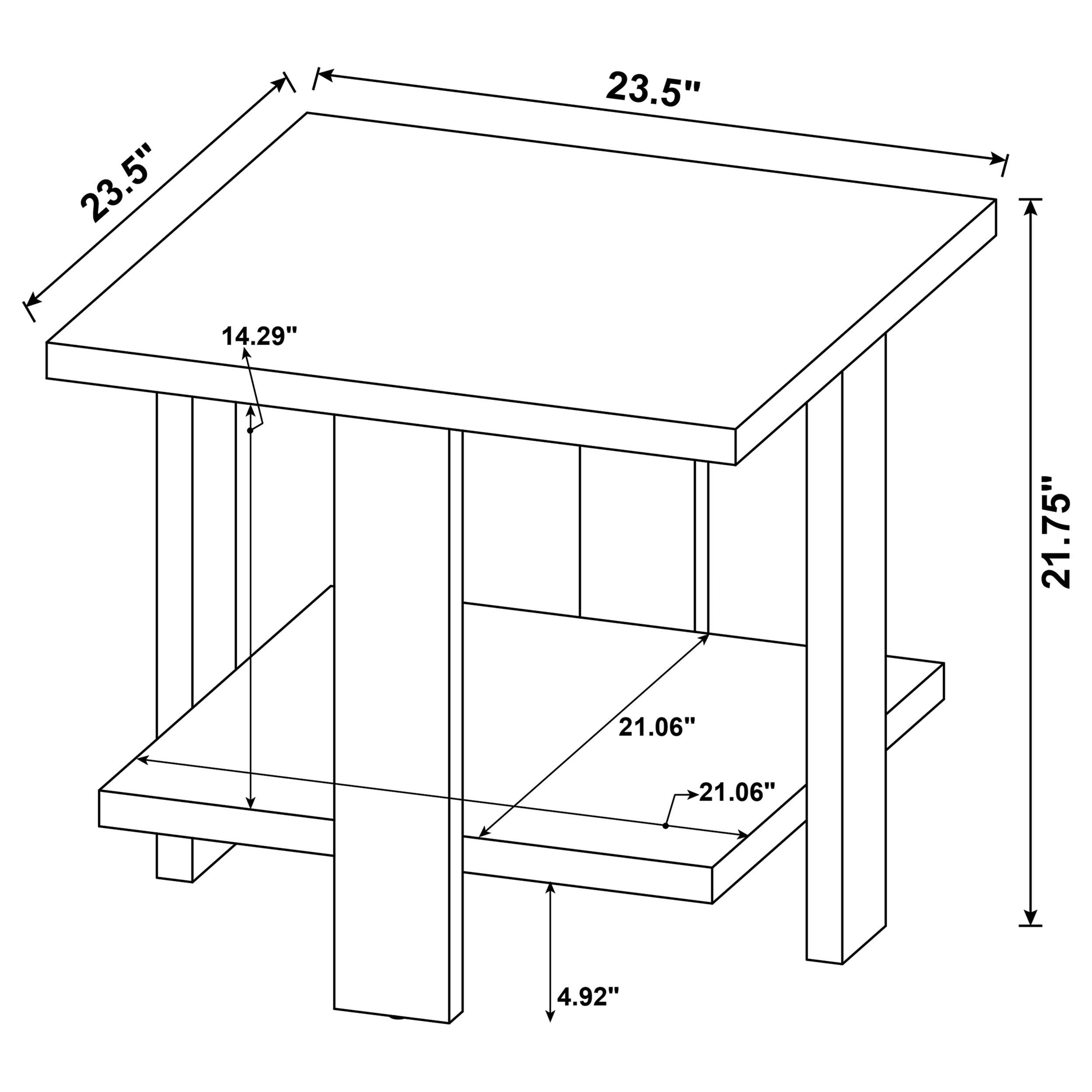 Dawn Square Engineered Wood Coffee Table Mango Brown