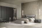 ESF Furniture - Vulcano 3 Piece King Bedroom Set in Luxury Grey Oak - VULCANOKSBED-3SET