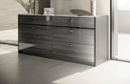 ESF Furniture - Vulcano 5 Piece King Bedroom Set in Luxury Grey Oak - VULCANOKSBED-5SET